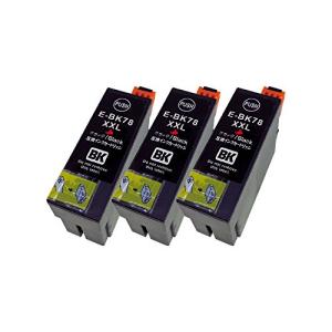 エプソン ICBK78L 歯ぶらしマーク 増量版 互換インクカートリッジ ICチップ付 ICBK78L ブラック3本セット 対応プリンタ