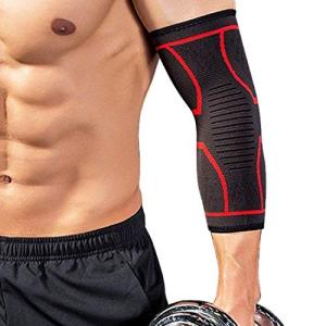 USK STORE 肘サポーター 薄型 筋トレ用 スポーツ用 関節痛 トレーンング エルボースリーブ