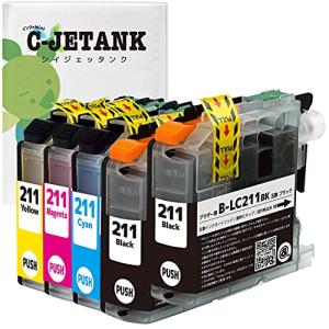 C-JETANK インクカートリッジ LC211-4PK ブラザー用 新互換インク 最新ICチップ QR WEB説明書付き 残量表示あり [三大保証1