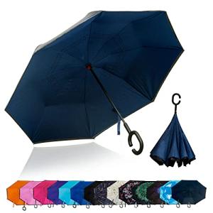 BYNDBYND 濡れない傘 自立できる傘 逆さに閉じる傘 遮光率99％のUVカット 晴雨兼用傘 男女兼用 選べる18種類 ギフトに最適 長