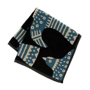 アツコマタノ  三重ガーゼハンカチ (ネイビー) ＜ビッグバード＞