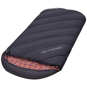 KingCamp 寝袋 ワイドサイズ 幅100cm 封筒型 シュラフ 撥水性 アウトドア キャンプ 登山 車中泊 防災用 快適温度６-12℃ 春 夏