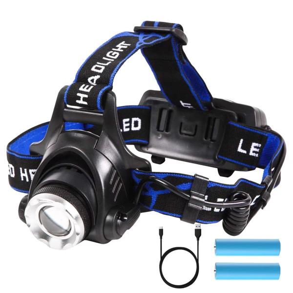 ヘッドライト LED ヘッドライト 充電式 高輝度 ヘッドランプ ヘッド懐中電灯 90調整可