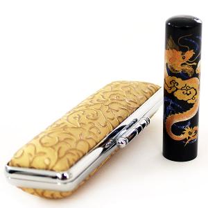 オーダー印鑑龍雲式★姓名判断鑑定書付★蒔絵 本黒水牛印鑑❗龍15mm オーダー印鑑龍雲式☆姓名判断鑑定書付☆蒔絵 本黒水牛印鑑❗龍13.5mm