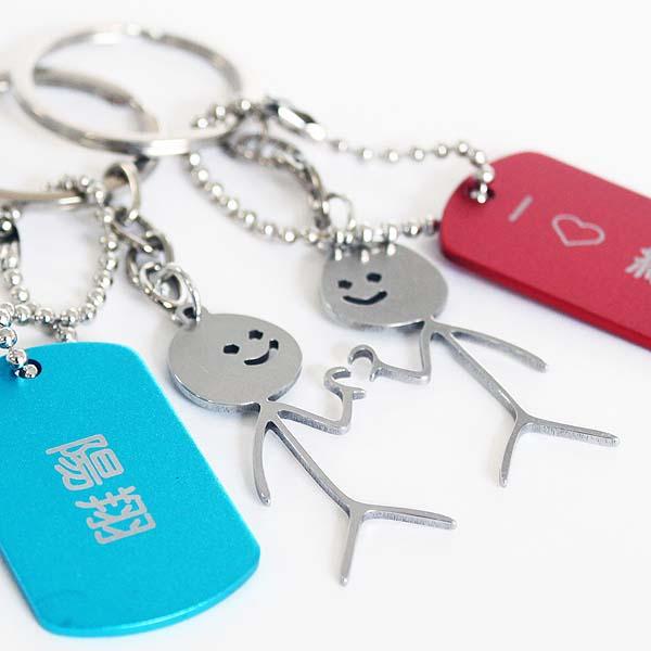 ペアキーホルダー ハート 名入れ ペア キーホルダー ラブラブ 仲良し 名前入り ネームタグ 名札 ...