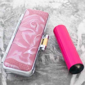 印鑑 実印 15mm 女性 印鑑セット パステル本水牛 バラ色 作成 牛革ケース ピンク 薔薇 送料無料 はんこ おしゃれ 銀行印 ケース付 結婚 祝 カタカナ ローマ字