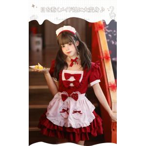 メイド服 5点セット メイド 服 コスプレ 衣...の詳細画像1