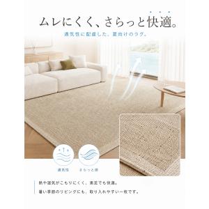 ラグ 夏用 接触冷感 ラグマット マット 2畳...の詳細画像3