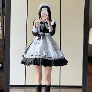 メイド服 4点セット クラシック 定番 長袖 ...の詳細画像1