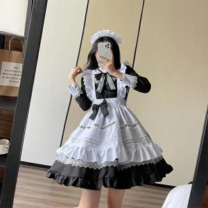メイド服 4点セット クラシック 定番 長袖 ...の詳細画像3