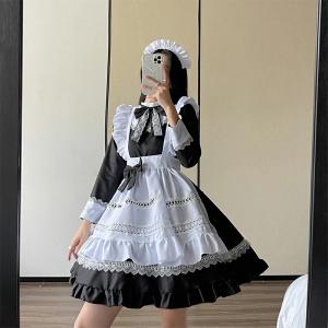 メイド服 4点セット クラシック 定番 長袖 ...の詳細画像4