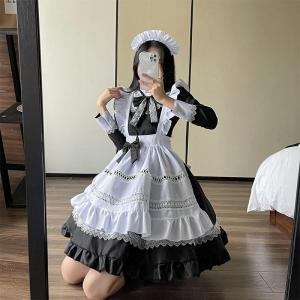 メイド服 4点セット クラシック 定番 長袖 ...の詳細画像5