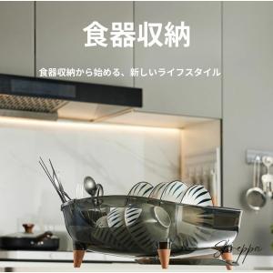 水切りラック 食器収納 水切りカゴ 食器棚 食器 収納 ケース 台所 家庭用多機能水切り 取り外し可能 食器収納ボックス 物置棚 大容量 食器皿 食器収納 蓋付き