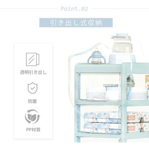 ワゴン キャスター付き ストッパー 取っ手付き...の詳細画像5