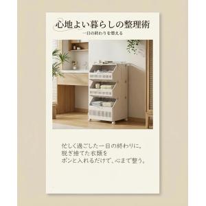 ランドリーワゴン ランドリーバスケット キャス...の詳細画像2