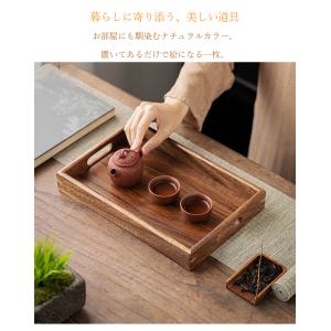 天然ウォールナット材 茶道具トレイ お菓子入れ...の詳細画像5