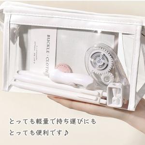 ペンケース 筆箱 透明 ペンポーチ 高校生 女...の詳細画像2