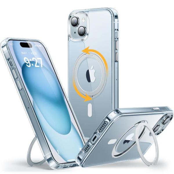 スタンド機能搭載・驚異的な耐衝撃性 Andobil iPhone 15 ケース Magsafe対応&amp;...