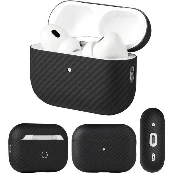 AirPods Pro2 (第2世代) 専用 純度99%カーボン 保護ケース ブラック 「WORLD...