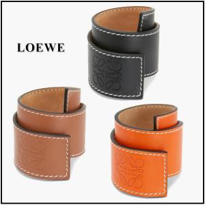 LOEWE ロエベ  Anagram Small slap bracelet アナグラム ロゴ スラップ ブレスレット スモール 11919336 レザー バングル