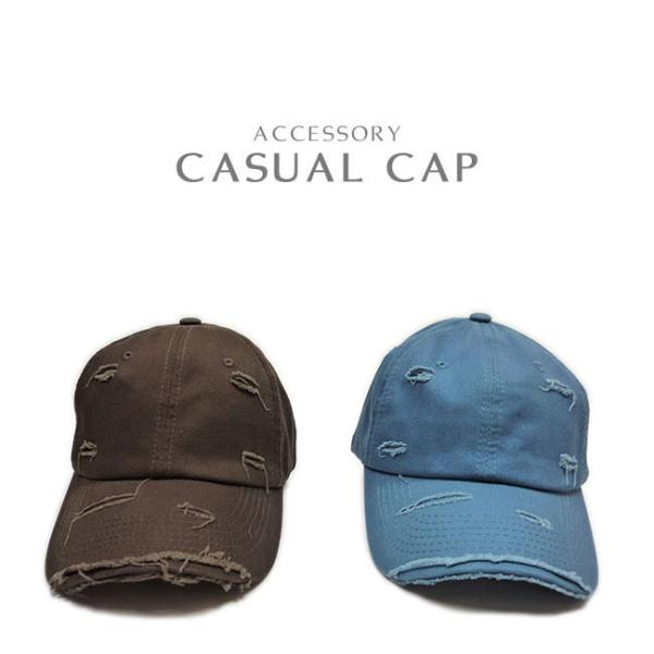 ダメージキャップ 無地 レディース メンズ ベースボールキャップ 帽子 サイズ調節可能 コットン ハ...