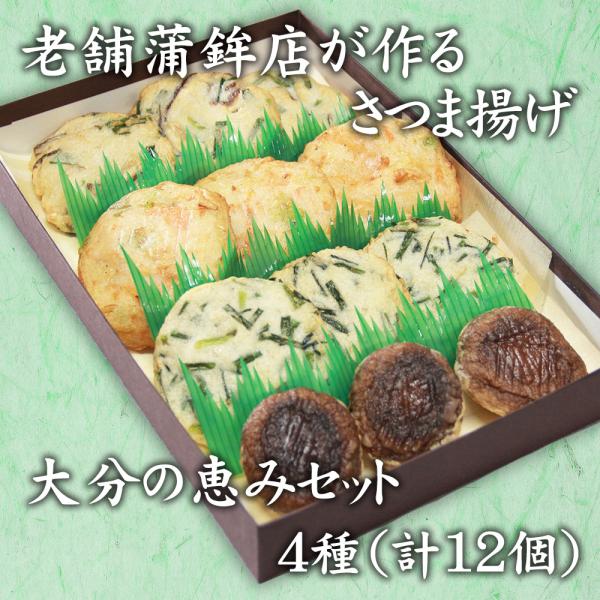 老舗蒲鉾店のさつま揚げ 大分の恵みセット 4種12個 さつまあげ 天ぷら  練り物 お中元 お歳暮 ...