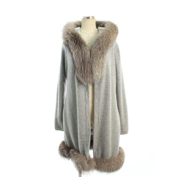 ルネ コート フォックスファー カシミヤ ニットマント 3636
