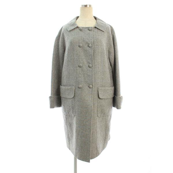 ルネ コート カシミヤシルク 千鳥格子柄 チェック 長袖 36