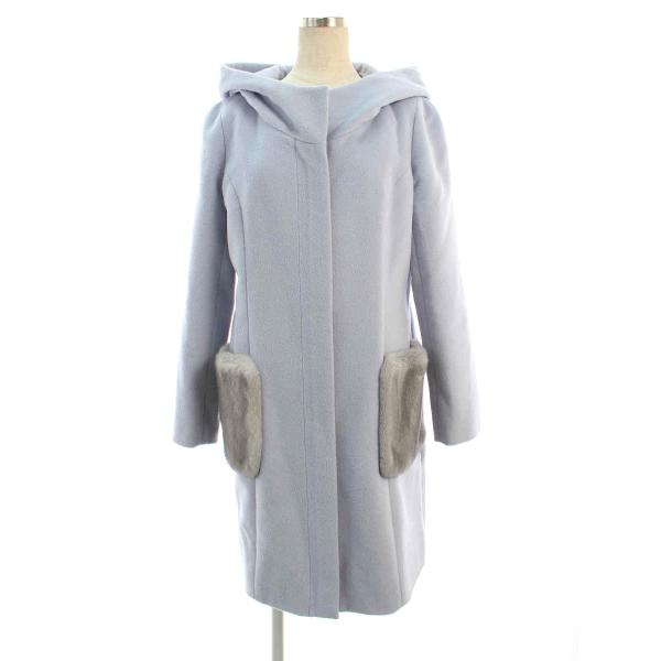 ルネ コート ミンクファー ウール混 ロング 長袖 38