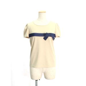 エムズグレイシー Tシャツ カットソー グログランリボン リボン 半袖 38｜beprice