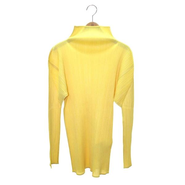 イッセイミヤケ PP41-JK604 カットソー L イエロー プリーツ ハイネック IT43RZY...
