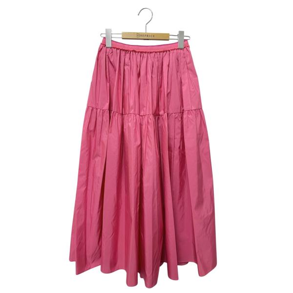 フォクシーブティック Cardinal 42135 スカート 38 ピンク フレア シルク ギャザー...
