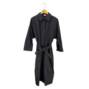 エルメス シャツドレス コットンツイル 34 ブラック ベルト 24SS ITLX5764OFXU