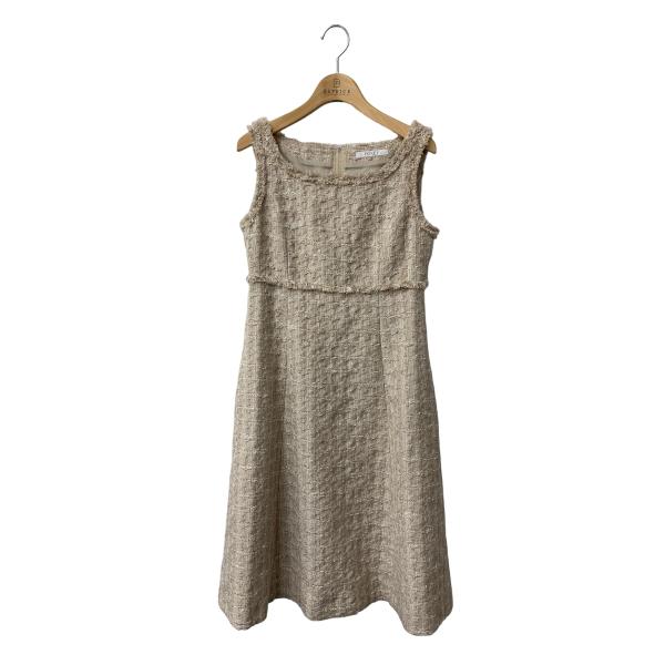 フォクシーブティック Dress Tweed 39220 ワンピース 38 ベージュ ITRZAJX...