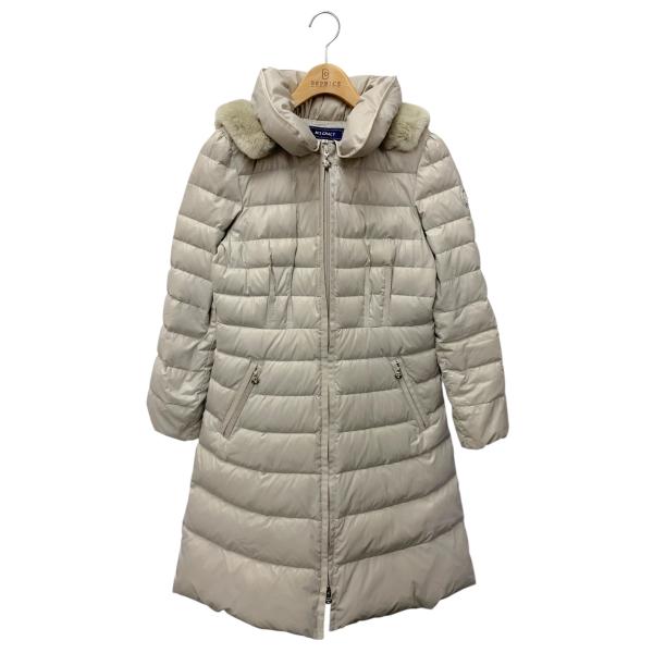 エムズグレイシー 919502 ダウンコート 38 グレー フロントジップ レッキスファー ITXU...