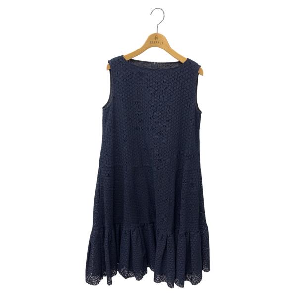 フォクシーブティック Dress Cerisier 43374 ワンピース 38 ブルー アイレット...