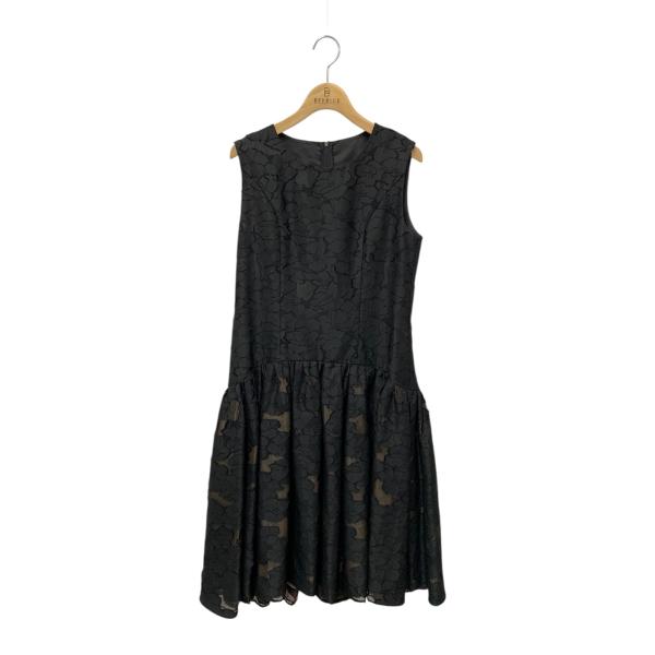 フォクシーブティック 37049 ワンピース 38 ブラック フラワー ギャザー ITZH8OSUR...