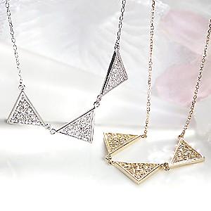 K18 WG YG ゴールド ネックレス ペンダント ダイヤモンド ダイヤ 0.3ct