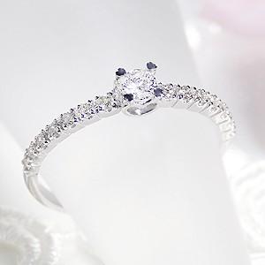 ローズカット ダイヤモンド ハーフ エタニティ リング Pt900 K18 YG PG