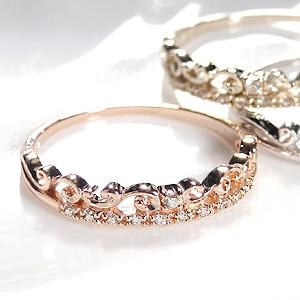 K10 PG YG WG ゴールド ダイヤモンド ダイヤ 指輪 リング エタニティ