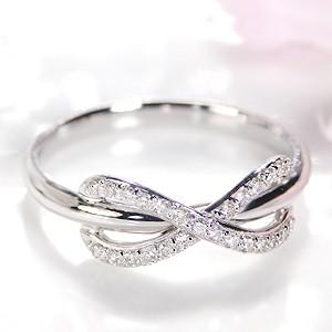 pt900 プラチナ ダイヤモンド ダイヤ 指輪 リング エンドレス インフィニティ 無限大 永遠 ...