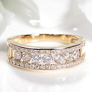 K18 YG pt900 プラチナ ゴールド ダイヤモンド ダイヤ 指輪 リング