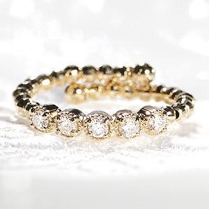 形状記憶 ダイヤモンドリング ダイヤモンド リング 指輪 フリーサイズ 可愛い 簡単装着 18k 1...