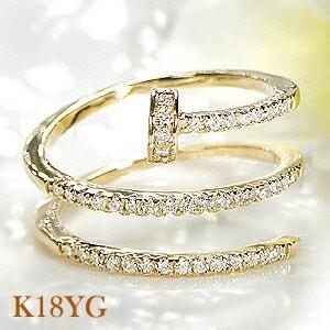 イエローゴールド ゴールド K18YG 0.30ct ダイヤモンド リング
