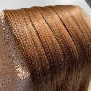 ブラウン 茶色 S-4 シール エクステ 人毛 ロング ヘアエクステ 長さ