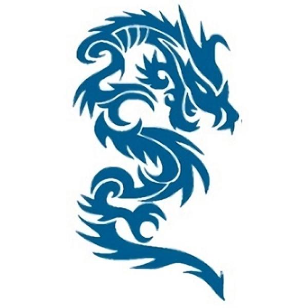 tuzuru タトゥーシール ステッカー 防水 ドラゴン 腕 足 背中 入れ墨 15×21cm 3枚...