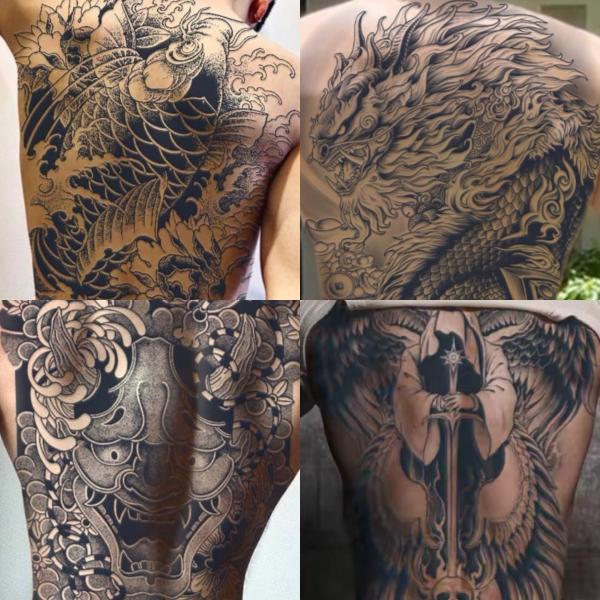 ジャグアタトゥー シール 背中 ヘナタトゥー ジャグアタトゥーシール