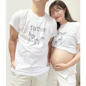 マタニティフォト用 Tシャツ 2枚セット ペア...の詳細画像1