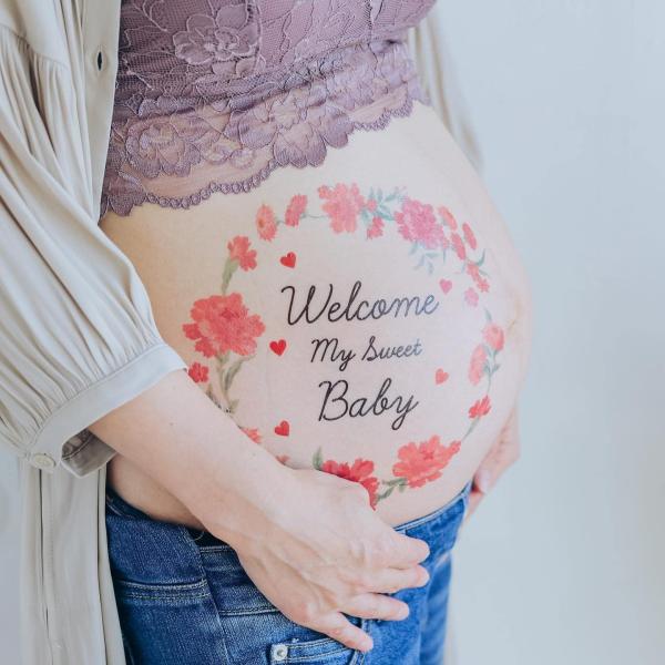 【練習用シール付】 マタニティフォト ベリーペイントシール タトゥーシール 小物 送料無料 ポスト投...