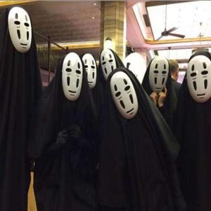 ハロウィン カオナシ男 衣装 3点セット クリ...の詳細画像3